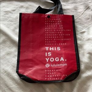 lululemon athletica Red and Black Yoga Tote